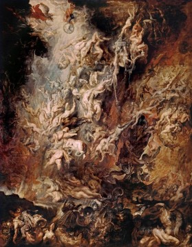Pedro Pablo Rubens Painting - La caída de los ángeles rebeldes Barroco Peter Paul Rubens